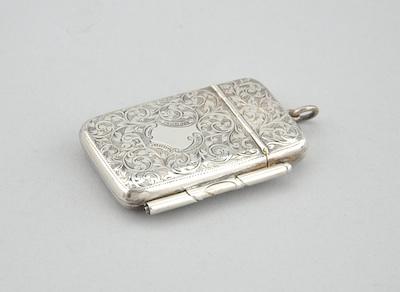 Appraisal: An English Sterling Silver Note Case by E J Houlston