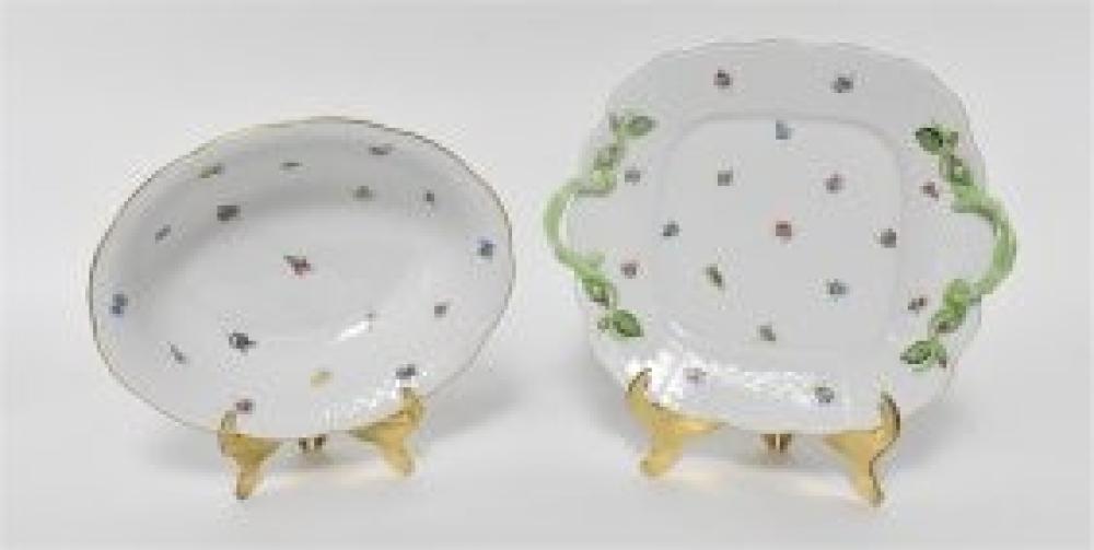 Appraisal: TWO HEREND PORCELAIN SERVING ITEMS Marked In the Kimberley Pattern