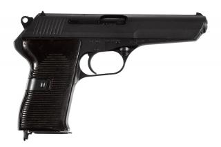 Appraisal: CZ- Semi-automatic pistol x mm Tokarev caliber with brown plastic