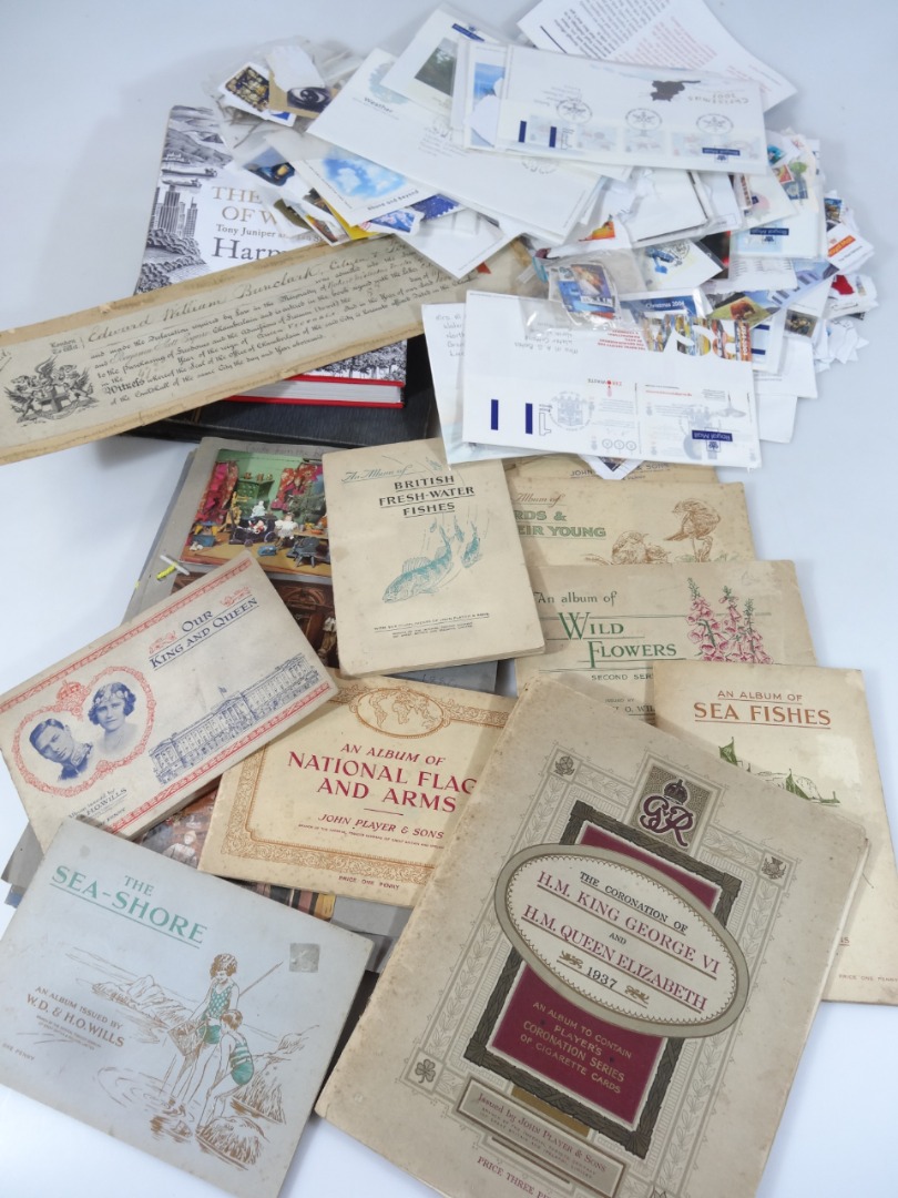 Appraisal: Various cigarette cards part sets postcards ephemera and associated items