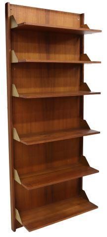 Appraisal: Italian mid-century modern teak bookcase c s having six foldable