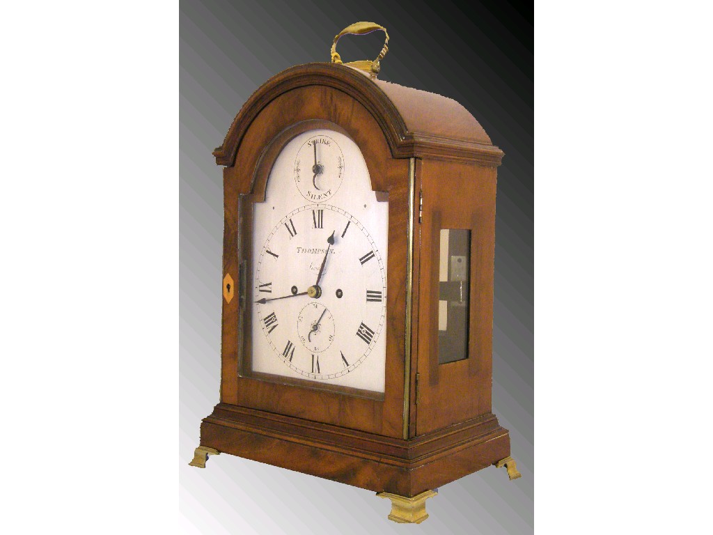 Appraisal: Good English mahogany double fusee bracket clock the movement striking