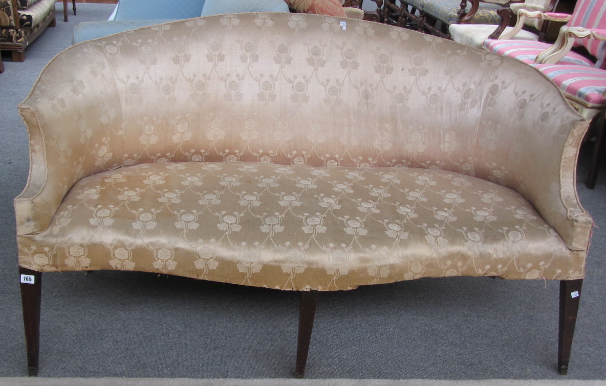 Appraisal: A George III bow back sofa with serpentine seat on