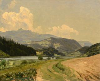 Appraisal: Attr Thomas W Whittredge Oil on Canvas Landscape Oil on