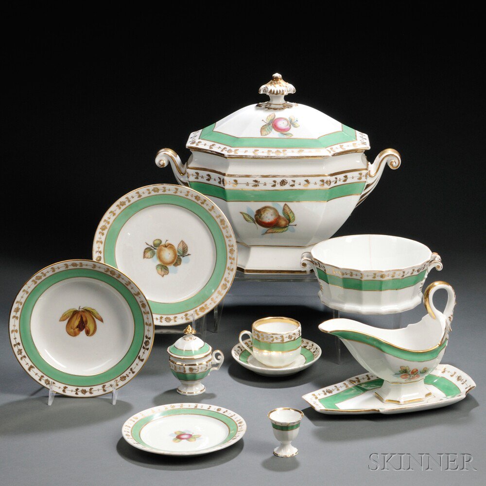 Appraisal: Old Paris Porcelain Partial Dinner Service France mid- th century