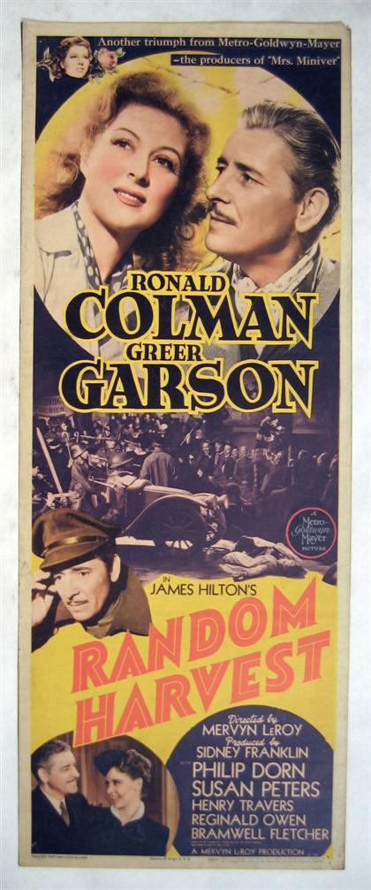 Appraisal: pieces Movie Posters Classic Drama C Random Harvest MGM Color