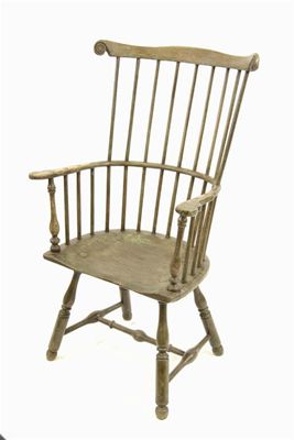 Appraisal: An American ash Windsor armchair late th early th century