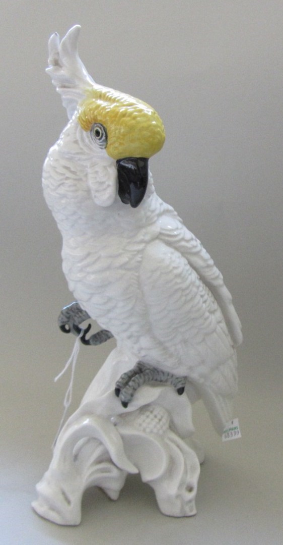 Appraisal: A Crown Staffordshire porcelain cockatoo by J T Jones modelled