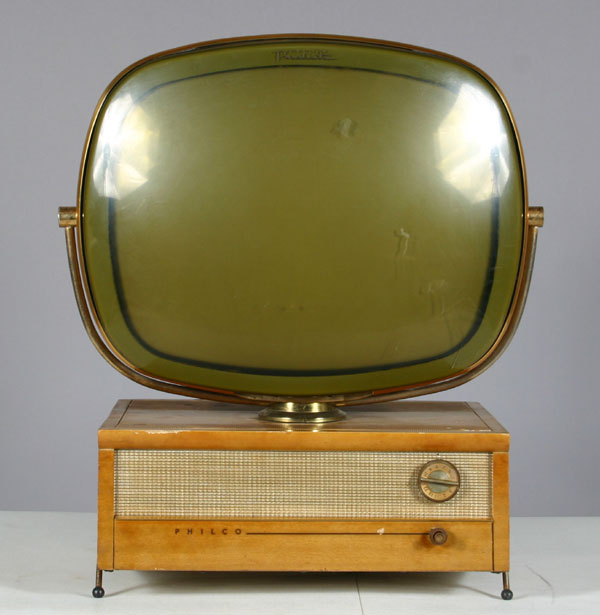 Appraisal: Vintage Philco Predicta television metal grill wooden base branded and