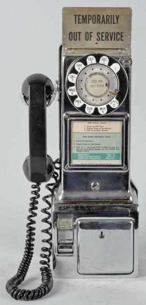 Appraisal: Northern Electric Pay Telephone Description Circa Chrome Includes both keys