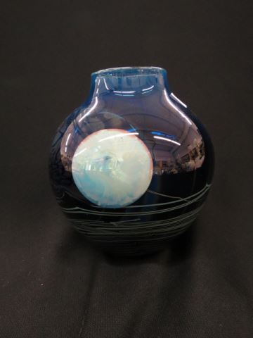 Appraisal: John Lewis Studio Art Glass Vase Moon Bowl series rich