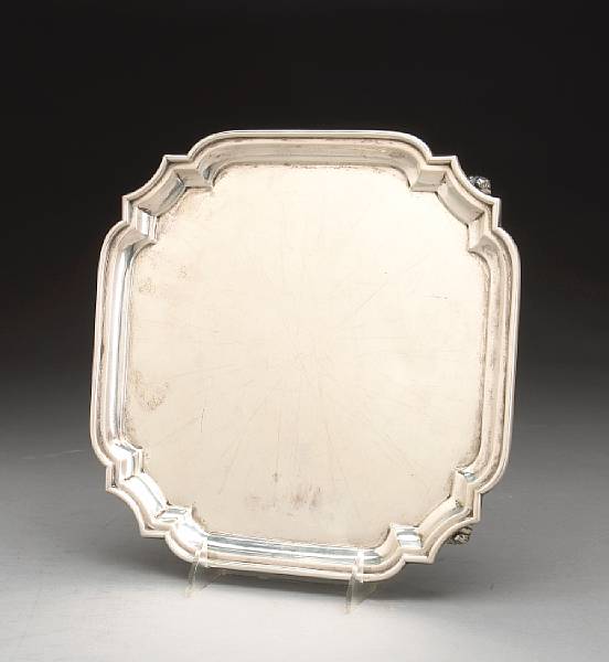 Appraisal: SilverFrom the Estate of Phyllis Butterfield Of shaped square form