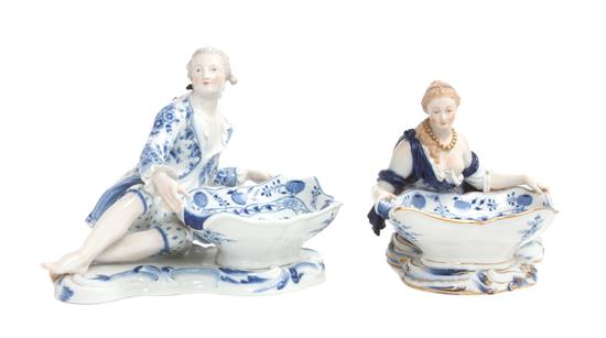 Appraisal: Sale Lot A Pair of Meissen Figural Master Salts in