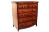 Appraisal: CHEST - Period Hepplewhite miniature six drawer mahogany chest with