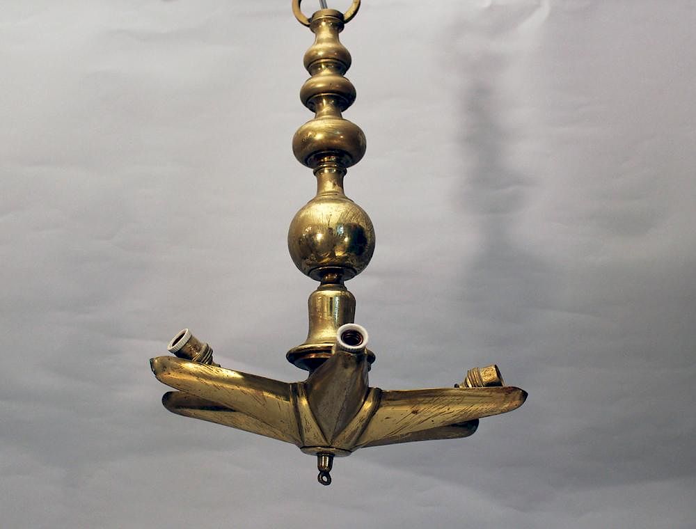 Appraisal: A Jewish Shabbat lamp A Jewish Shabbat lamp bronze cast