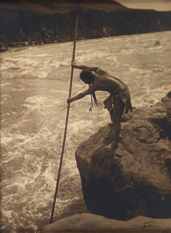 Appraisal: CURTIS EDWARD S - Fisherman Wisham Sepia-toned silver print x