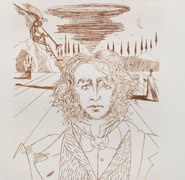 Appraisal: SALVADOR DALI SPANISH - x paper Henry Wadworth Longfellow from