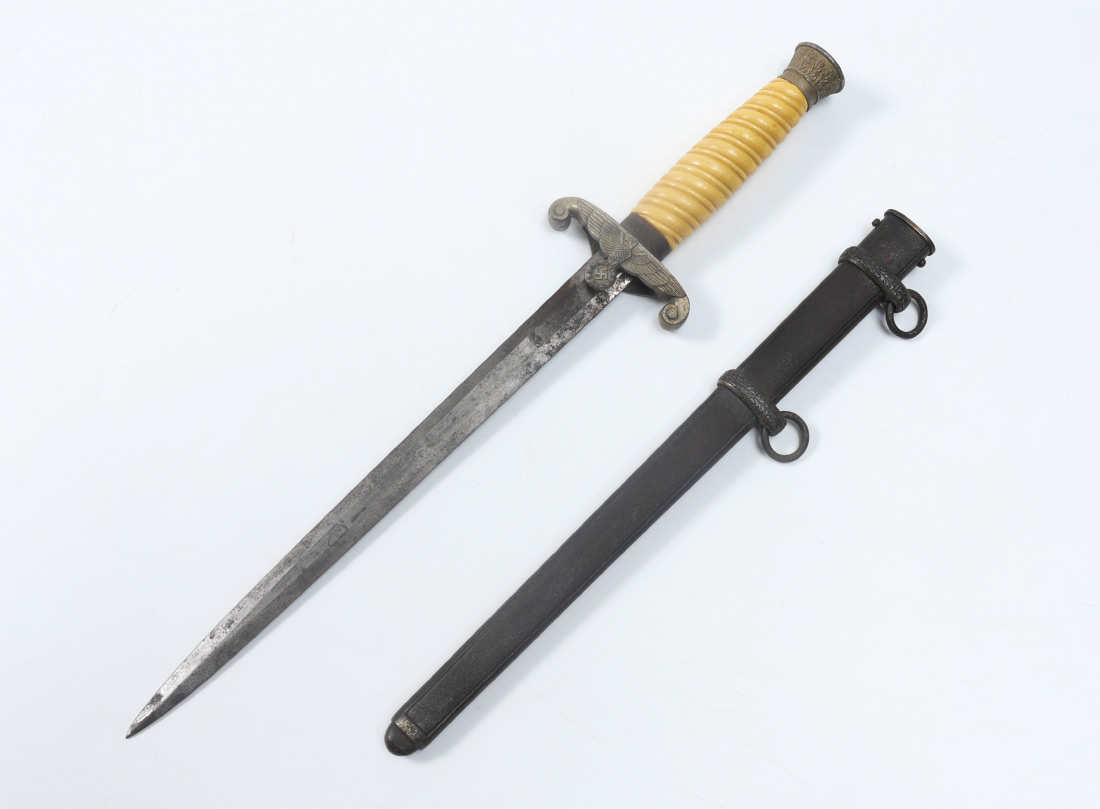 Appraisal: WWII GERMAN ARMY OFFICERS DAGGER Hilt with foliate pommel ivorine