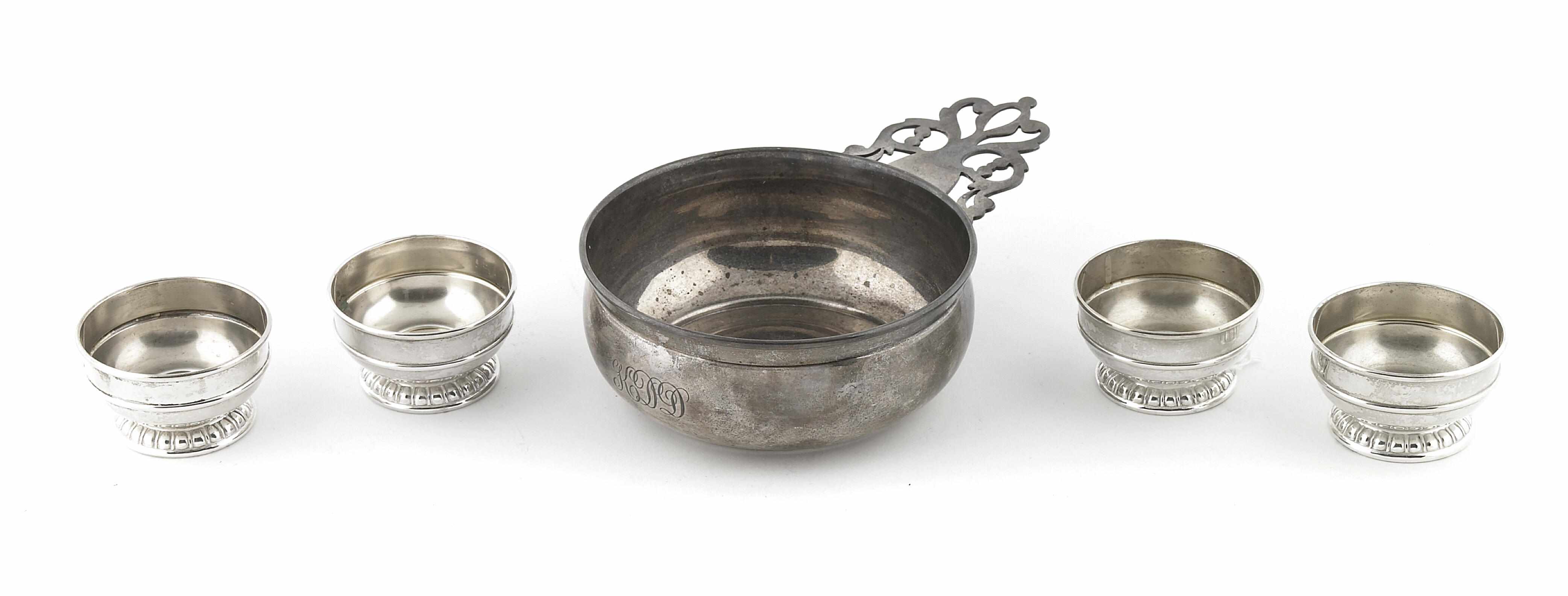 Appraisal: A group of American sterling silver hollowware th centuryComprising Rogers