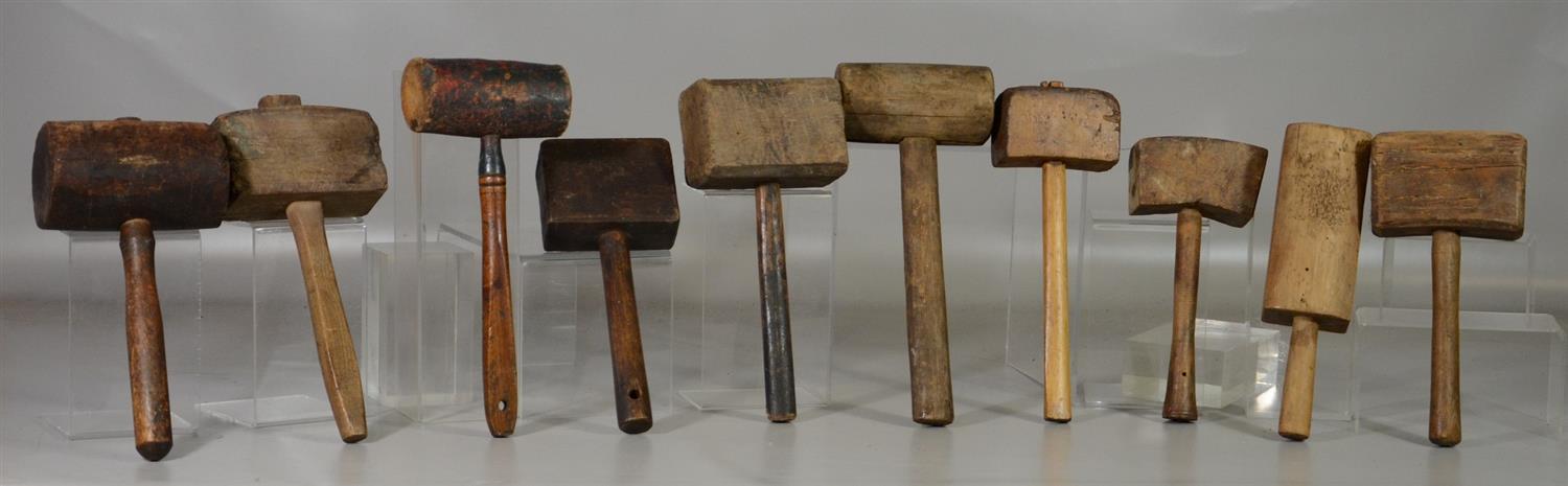 Appraisal: Wood Mallets longest