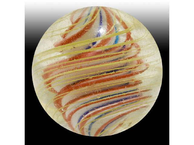 Appraisal: Multi-lobed Solid Core Marble Description Multi-lobed solid cores valleys alternating