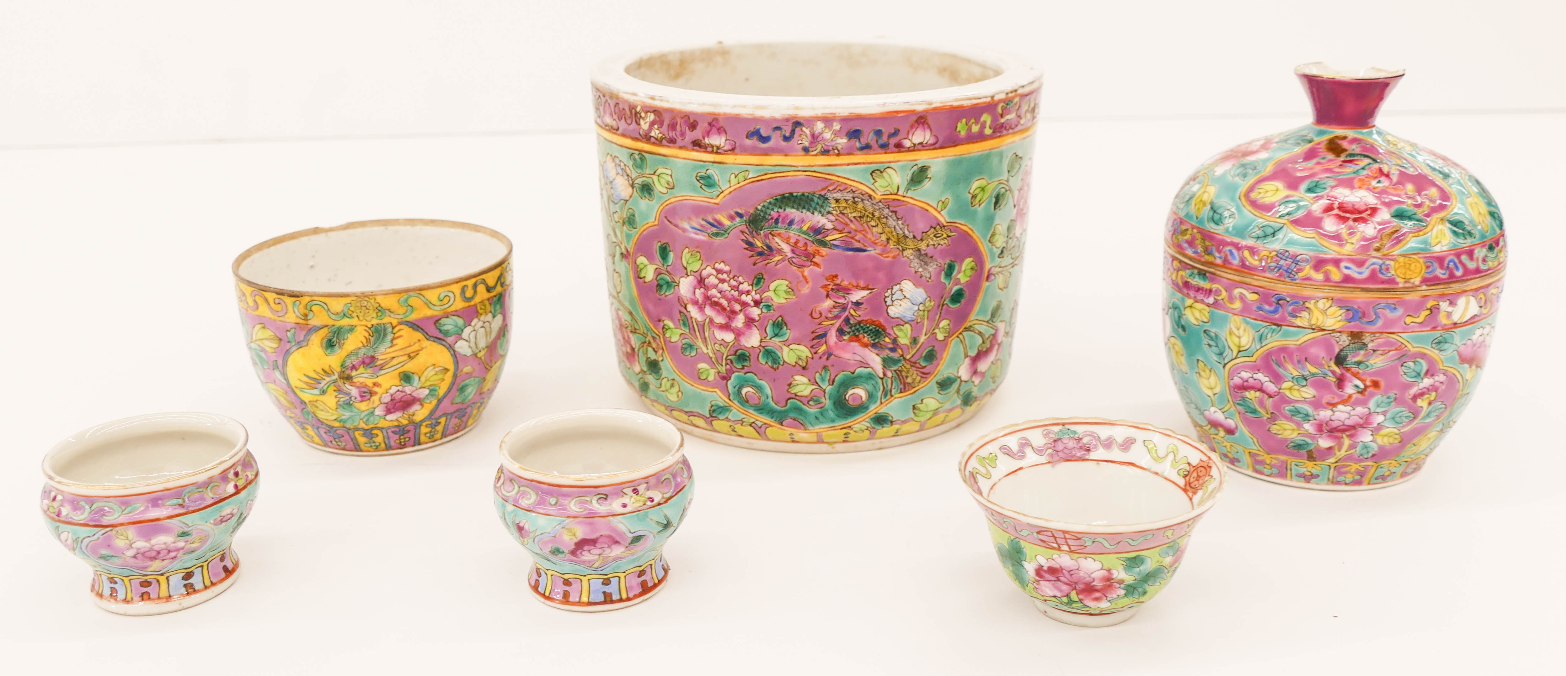 Appraisal: pc Chinese Qing Peranakan Porcelain '' to '' Includes a