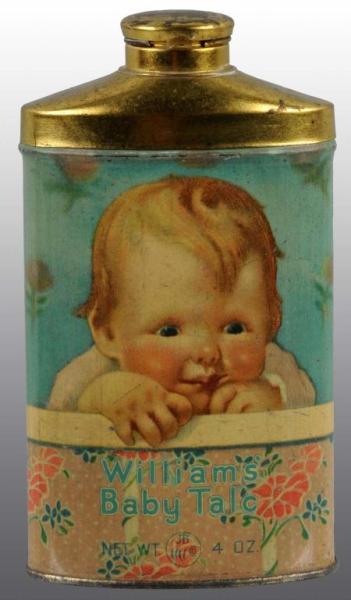 Appraisal: William's Baby Talc Tin Description Manufactured by the J B