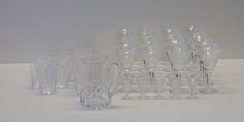 Appraisal: Waterford Signed Cut Glass Stems Grouping To Inc Red Wine