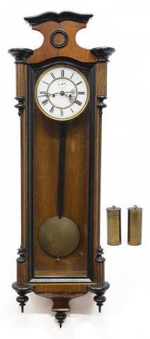 Appraisal: Continental regulator wall clock late th c parcel ebonized walnut