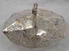 Appraisal: A pierced silver cake basket hallmarked for Approx weight oz