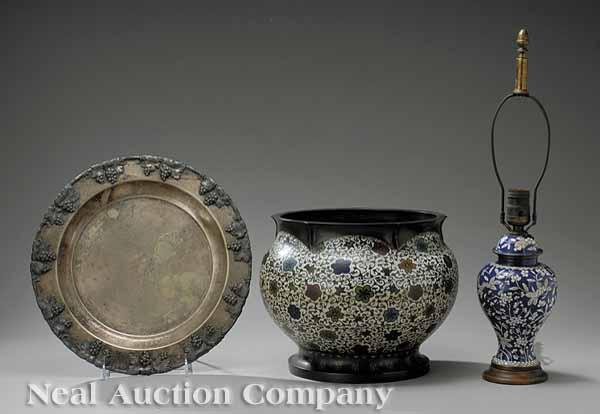 Appraisal: A Japanese Cloisonn Enamel Jardini re probably Meiji Period -