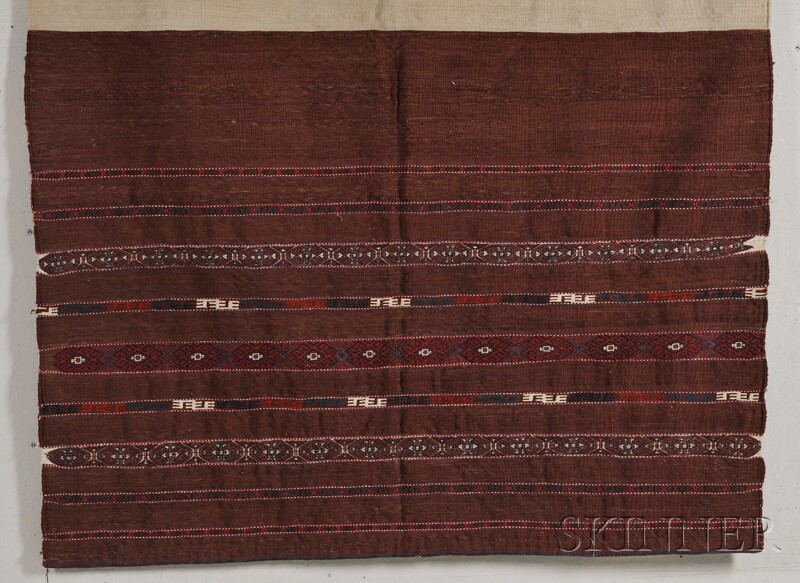 Appraisal: Turkoman Flatweave Chuval West Turkestan th th century ft in