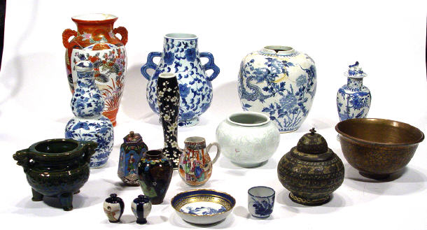 Appraisal: Extensive collection of Middle Eastern and Oriental china and metalware