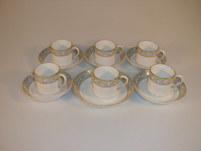 Appraisal: A set of six Wedgwood cream ware coffee cans and