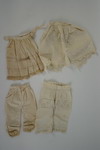 Appraisal: DOLL CLOTHING - Lot of five whites including bloomers petticoats