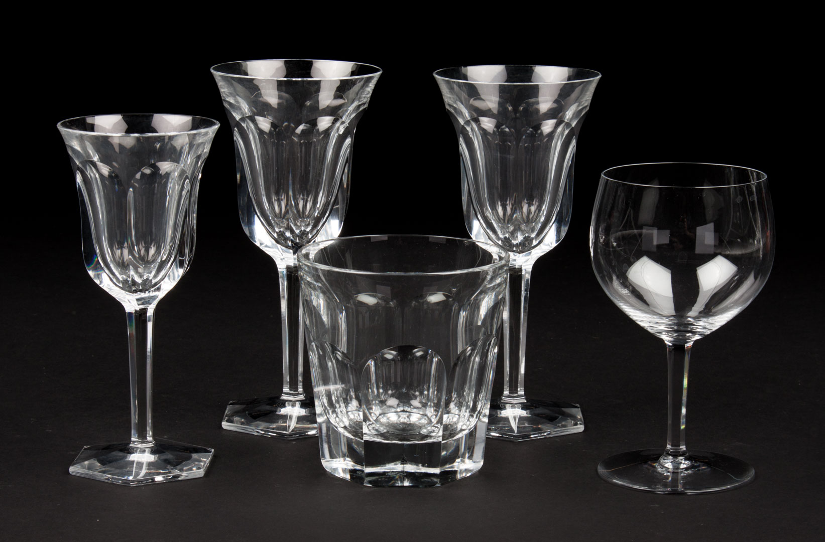 Appraisal: Assorted Baccarat crystal stemware pieces in the Malmaison pattern comprising