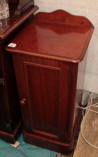 Appraisal: A VICTORIAN MAHOGANY PEDESTAL POT CUPBOARD with moulded panelled door