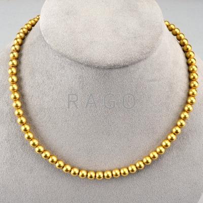 Appraisal: VICTORIAN K GOLD BEAD NECKLACE dwt Condition Report