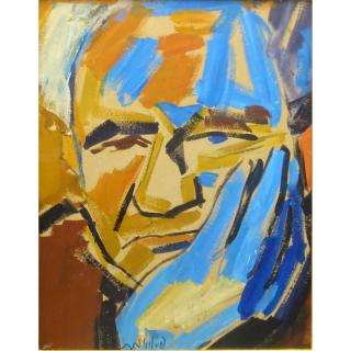 Appraisal: Pinchas Litvinovsky Israeli - Oil on paper Portrait Of Ben-Gurion