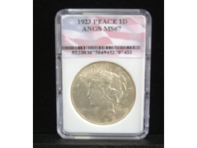 Appraisal: PEACE SILVER DOLLAR D - ANGS MS