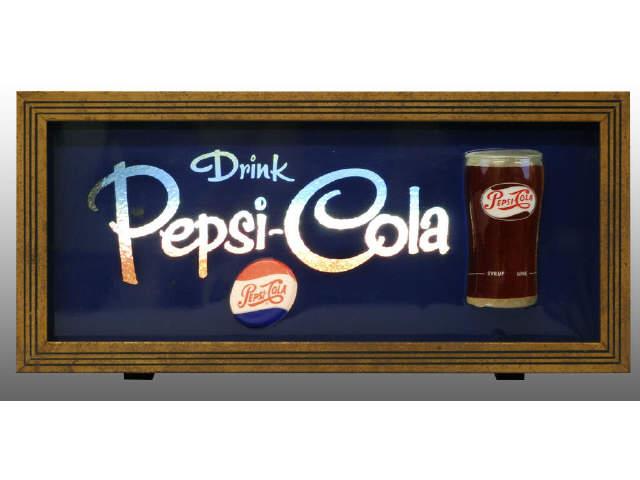 Appraisal: Metal Plastic Revolving Color Pepsi-Cola Sign Description s Medium soiling