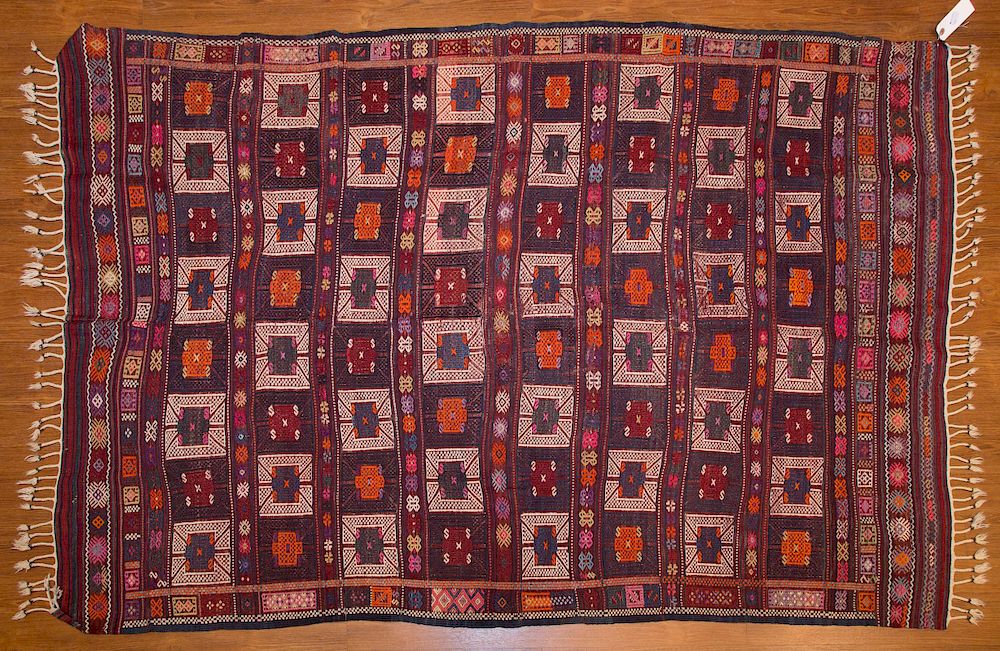 Appraisal: Persian Jijime Rug approx x Iran modern Condition Excellent condition