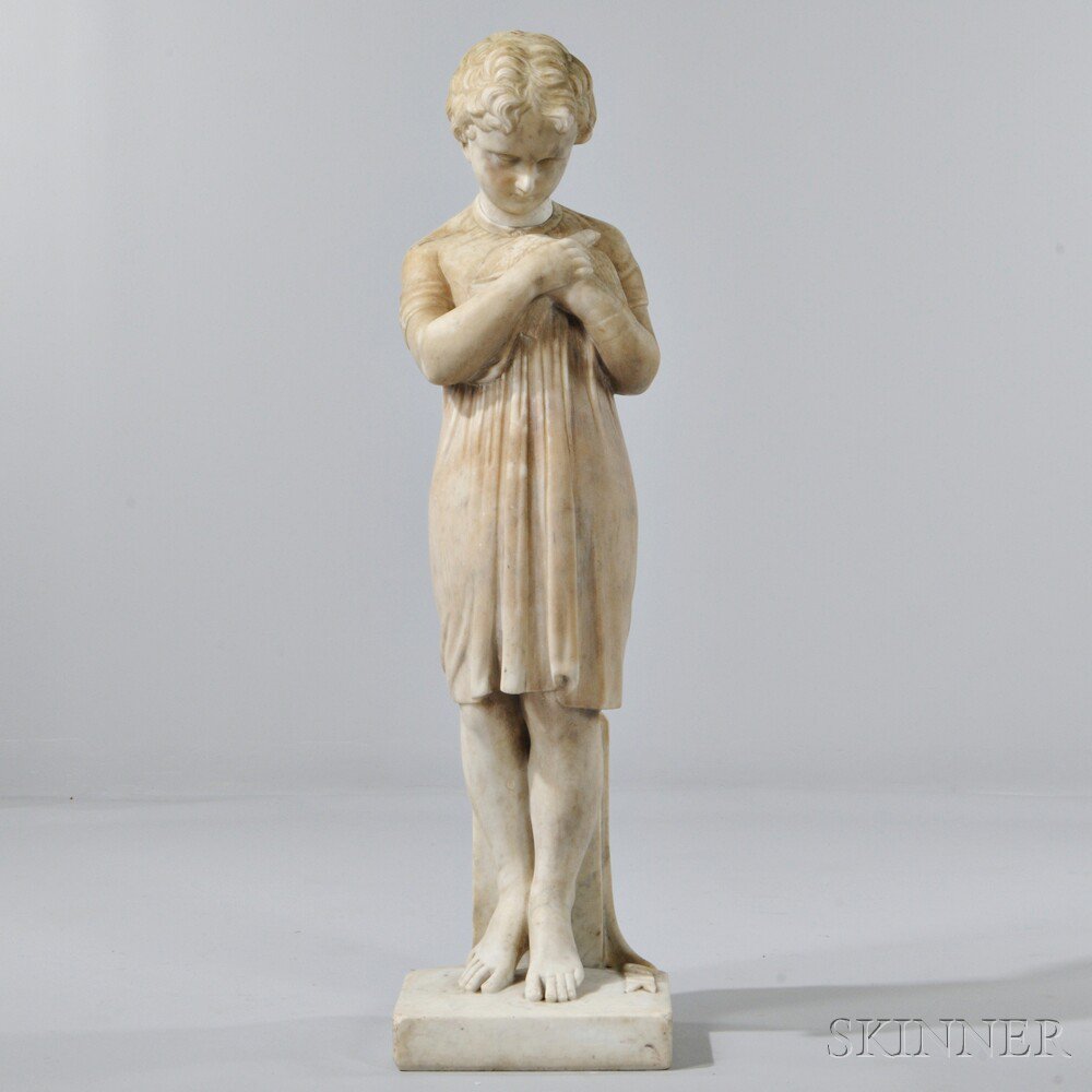 Appraisal: Marble Sculpture of a Child Continental th early th century