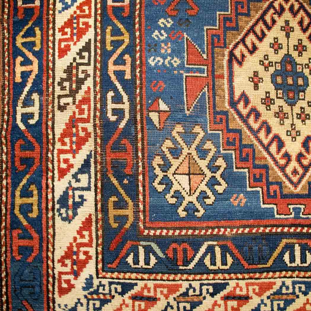 Appraisal: Kazak Rug Southwest Caucasus early th century The indigo field