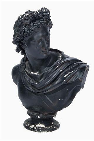 Appraisal: AFTER THE ANTIQUEA plaster model bust of Apollo Belvedere high