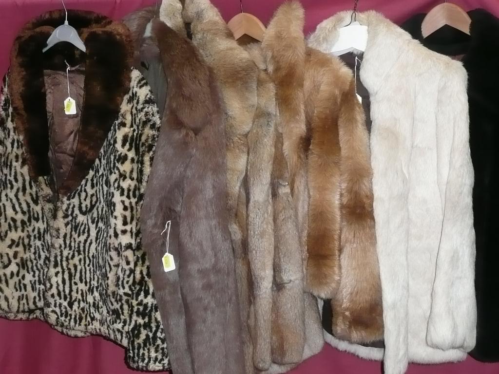 Appraisal: A collection of fur and fun fur jackets - various