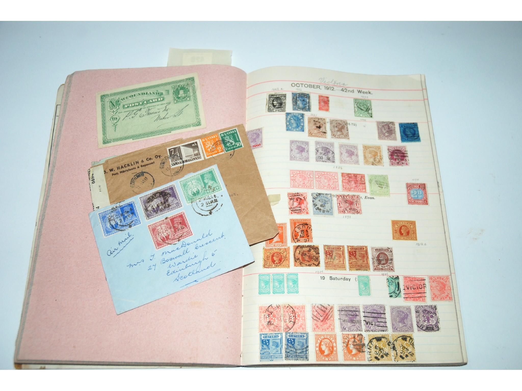 Appraisal: A collection of stamps in album