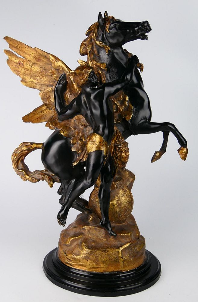 Appraisal: EMIL LOUIS PICAULT PEGASUS BRONZE An exceptional French bronze sculpture