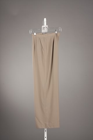 Appraisal: Taupe silk crepe slacks with side pockets designer unknown Approx