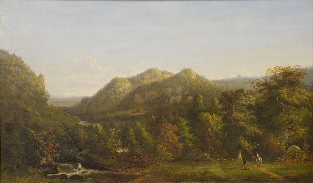 Appraisal: Ferdinand Alexander Wust - River Valley landscape oil on canvas